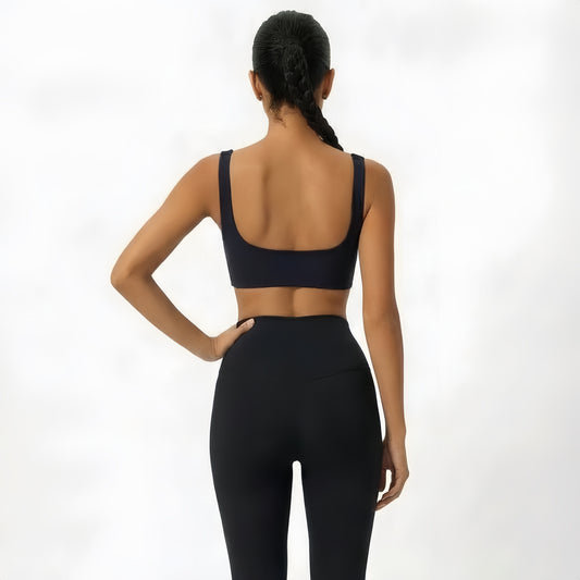 Brushed Touch Square-Neck Bra Top (Removable Pads)