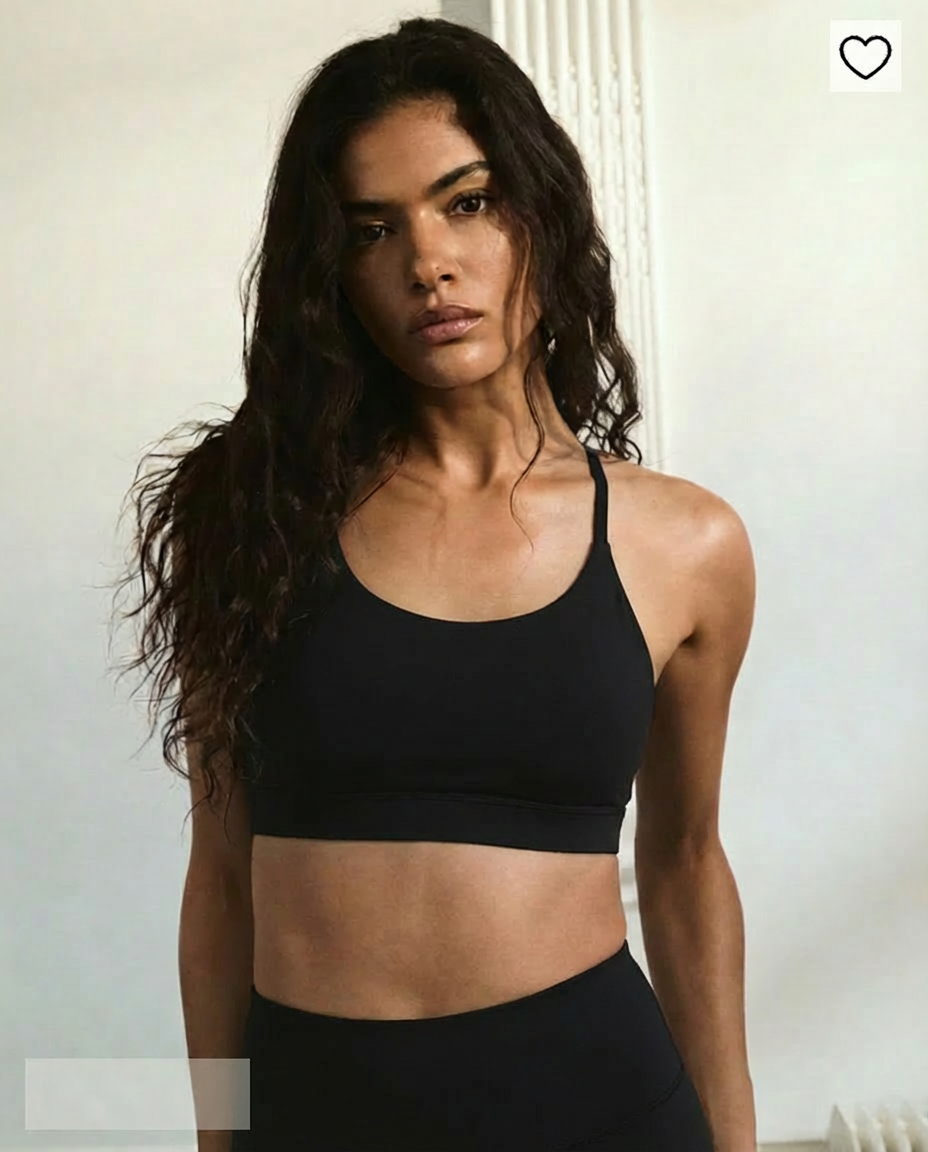 Soft Touch Triangle Back Strap Built-in Bra Top (Removable Pads)