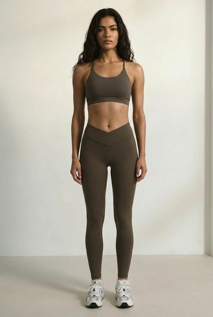 Soft Touch Triangle Back Strap Built-in Bra Top (Removable Pads)
