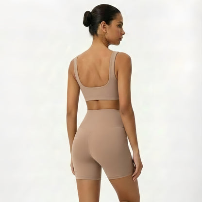Brushed Touch Square-Neck Bra Top (Removable Pads)