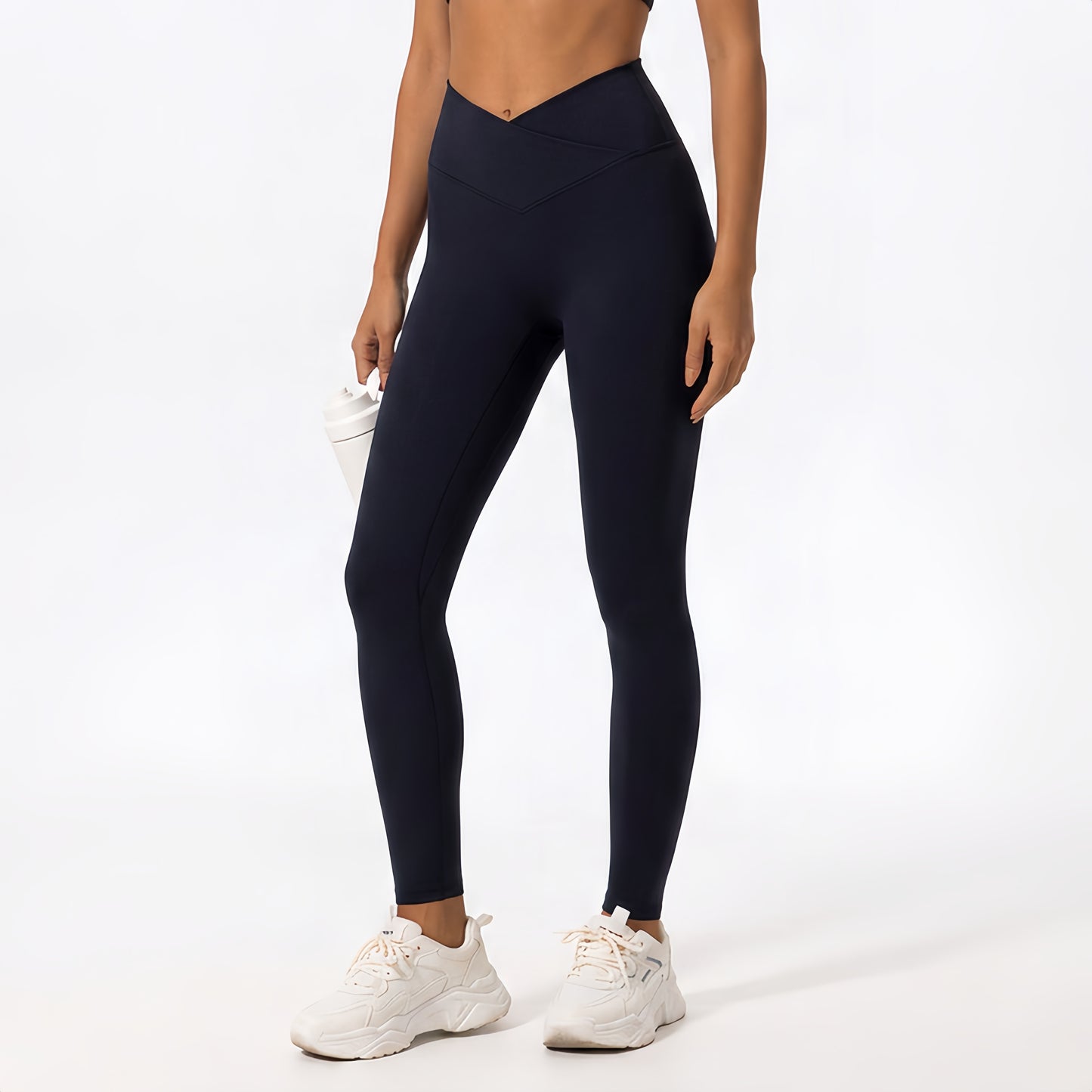 Brushed Touch Front V-Line 9/10 Leggings