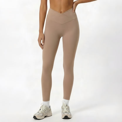 Brushed Touch Front V-Line 9/10 Leggings
