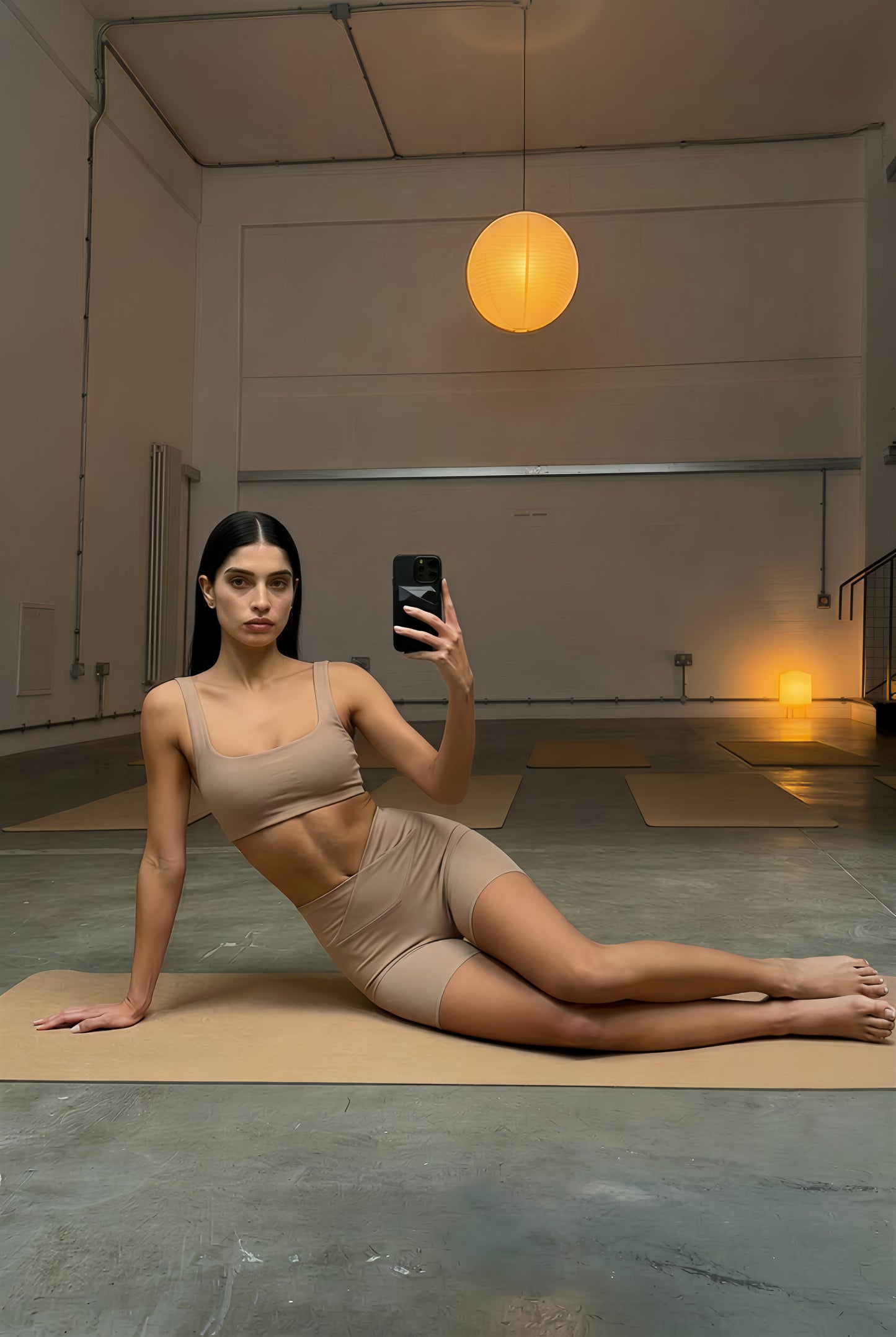 Brushed Touch Square-Neck Bra Top (Removable Pads)