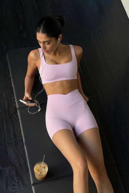 Brushed Touch Square-Neck Bra Top (Removable Pads)