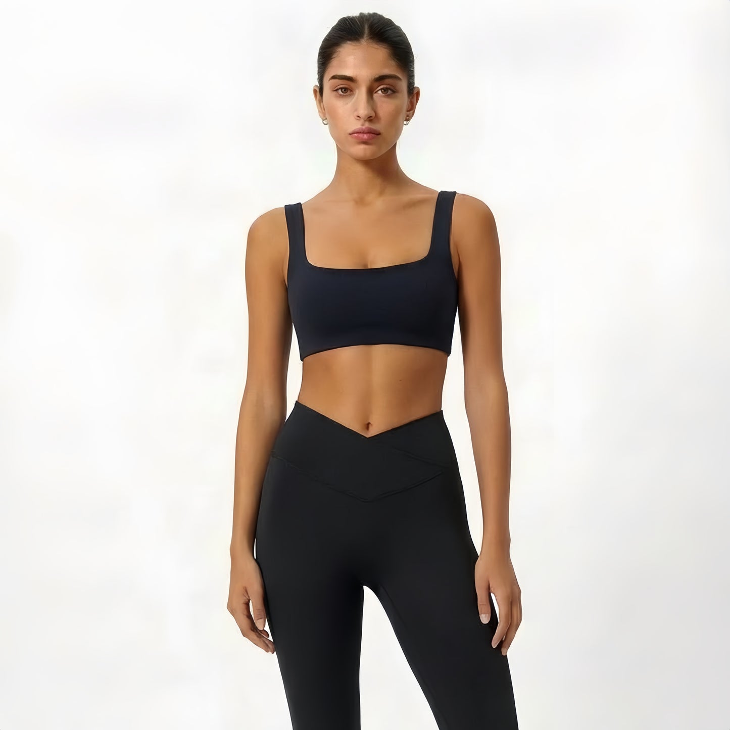 Brushed Touch Square-Neck Bra Top (Removable Pads)