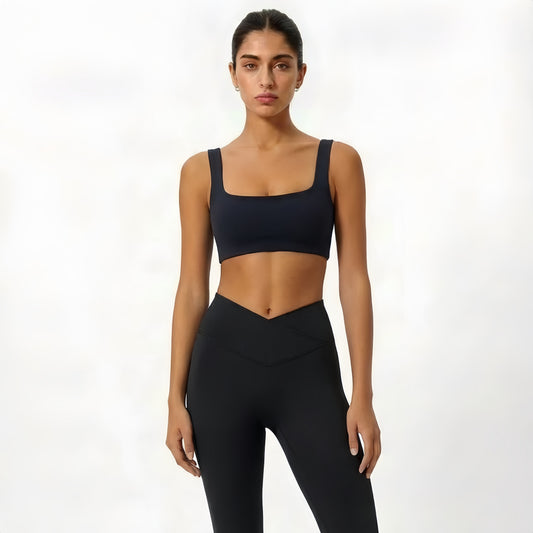 Brushed Touch Square-Neck Bra Top (Removable Pads)
