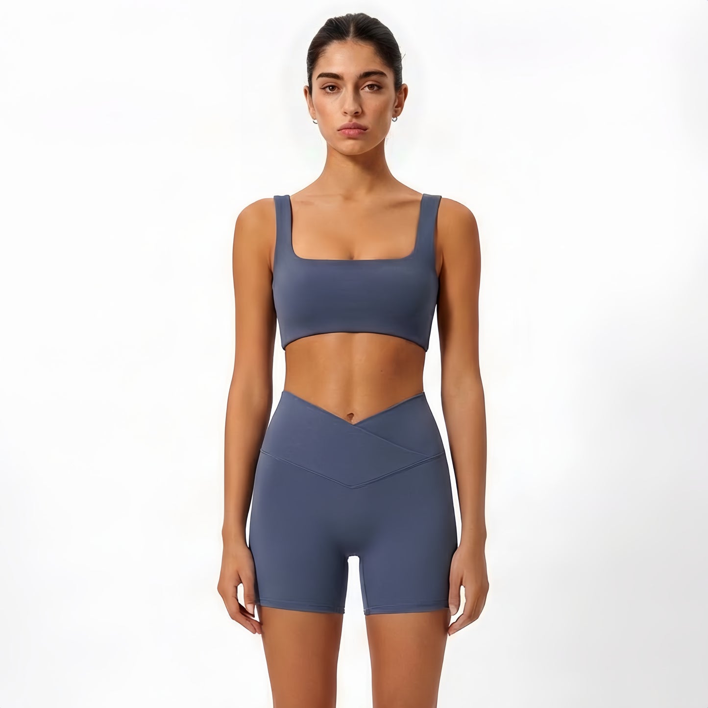 Brushed Touch Square-Neck Bra Top (Removable Pads)