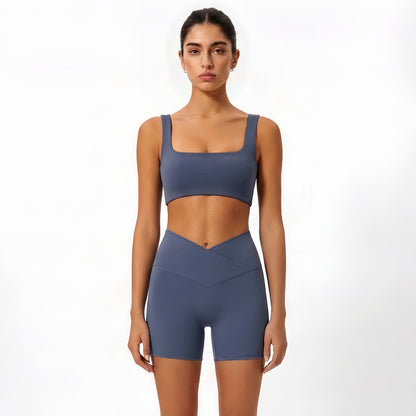Brushed Touch Square-Neck Bra Top (Removable Pads)