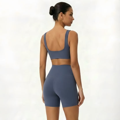 Brushed Touch Square-Neck Bra Top (Removable Pads)