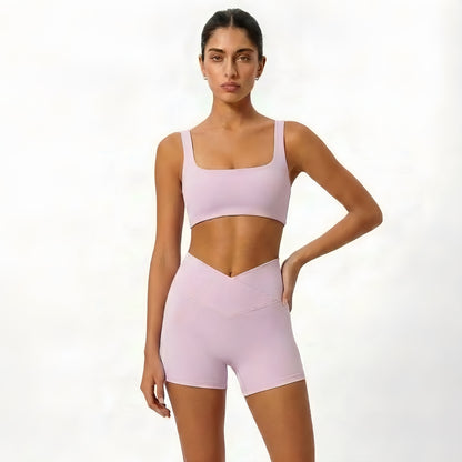 Brushed Touch Square-Neck Bra Top (Removable Pads)