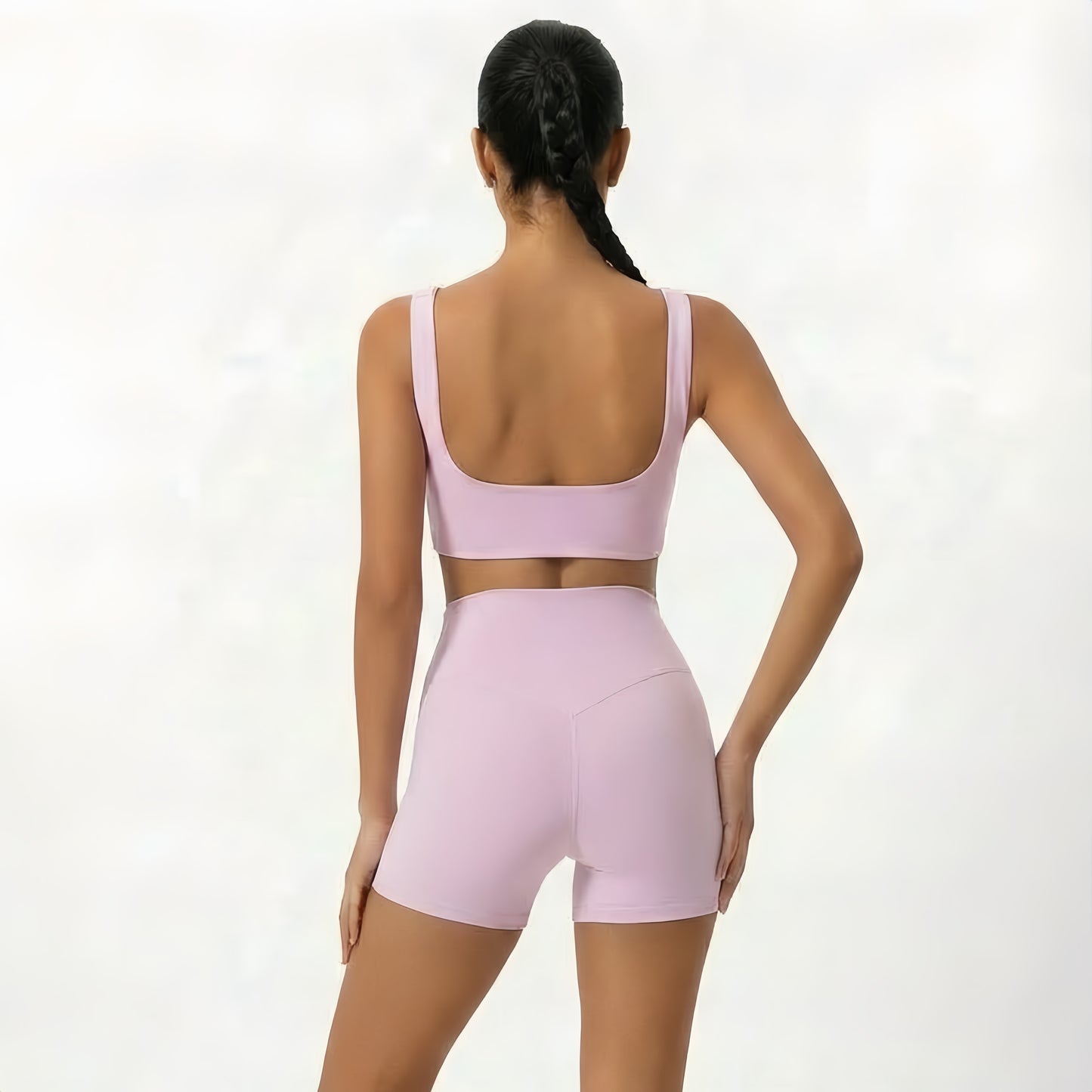 Brushed Touch Square-Neck Bra Top (Removable Pads)