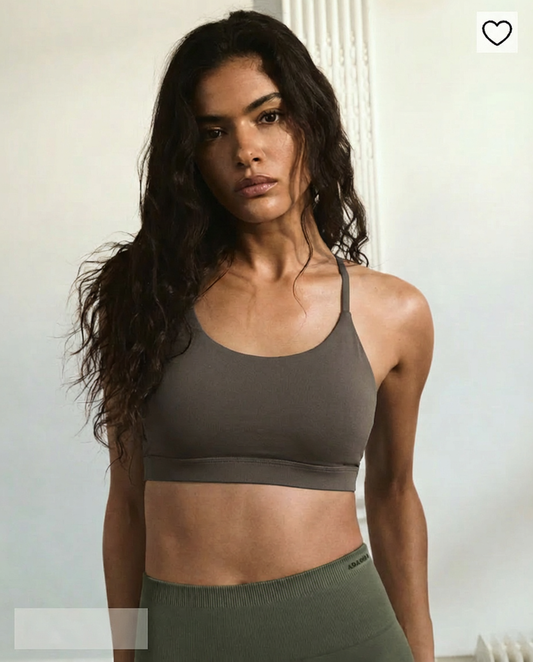 Soft Touch Triangle Back Strap Built-in Bra Top (Removable Pads)